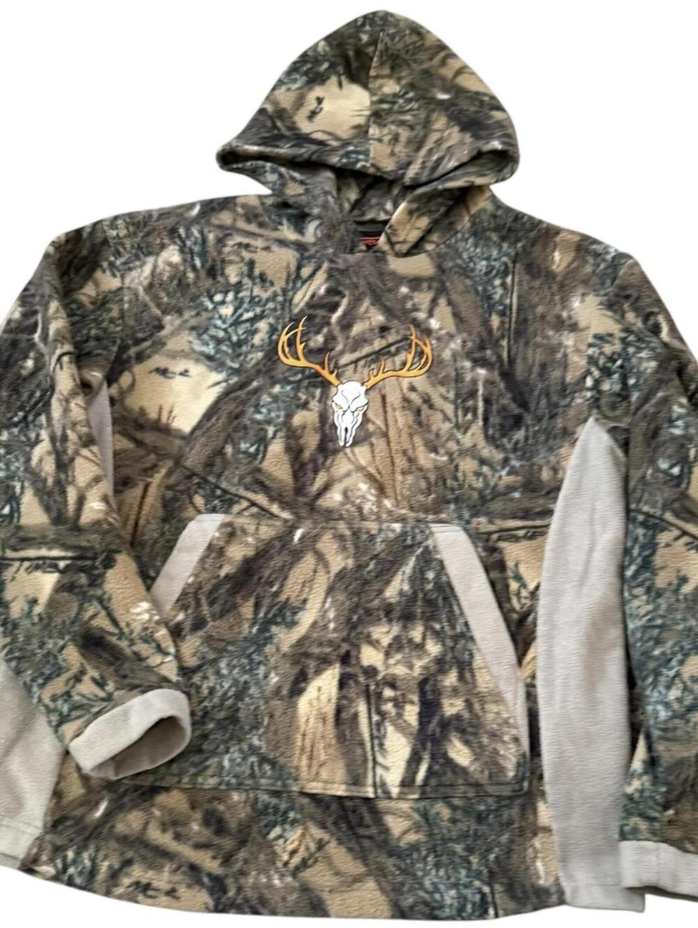 TrueTimber Camo Fleece Pullover Hoodie Hunting Outdoor Streetwear